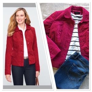 COPY - Talbots magenta quilted jacket